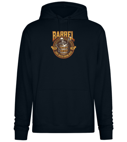 Save Water Drink Beer Barrel Design - Premium Essential Unisex Hoodie_BLACK_front