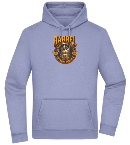 Save Water Drink Beer Barrel Design - Premium Essential Unisex Hoodie_BLUE_front