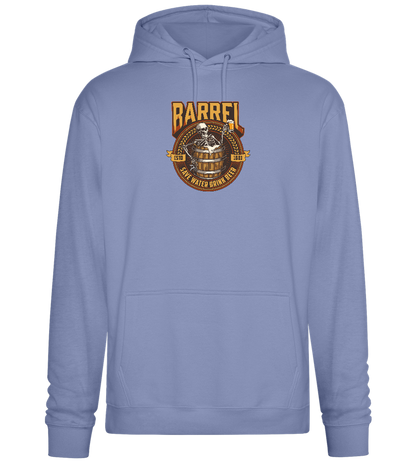 Save Water Drink Beer Barrel Design - Premium Essential Unisex Hoodie_BLUE_front