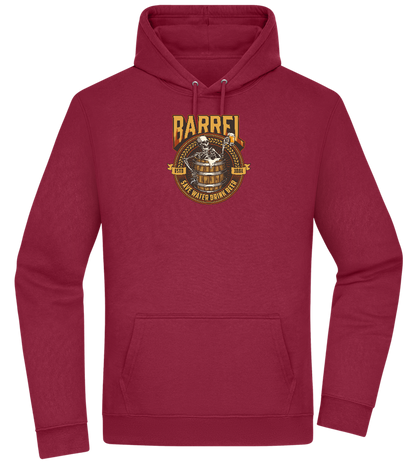 Save Water Drink Beer Barrel Design - Premium Essential Unisex Hoodie_BORDEAUX_front