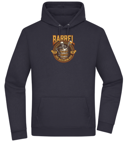 Save Water Drink Beer Barrel Design - Premium Essential Unisex Hoodie_FRENCH NAVY_front