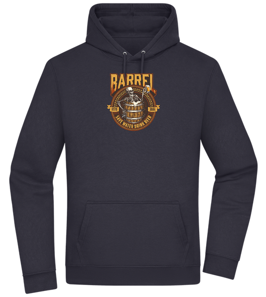 Save Water Drink Beer Barrel Design - Premium Essential Unisex Hoodie_FRENCH NAVY_front