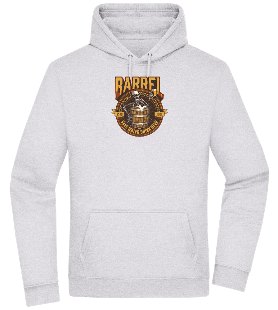 Save Water Drink Beer Barrel Design - Premium Essential Unisex Hoodie_ORION GREY II_front