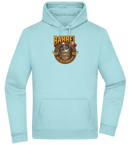 Save Water Drink Beer Barrel Design - Premium Essential Unisex Hoodie_POOL BLUE_front