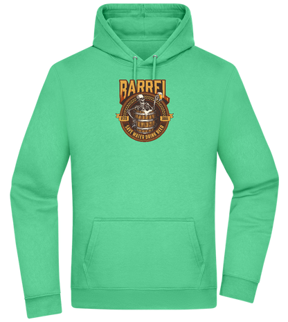 Save Water Drink Beer Barrel Design - Premium Essential Unisex Hoodie_SPRING GREEN_front