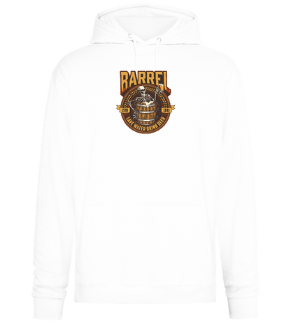 Save Water Drink Beer Barrel Design - Premium Essential Unisex Hoodie_WHITE_front