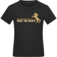 What The Buck Design - Comfort kids fitted t-shirt_DEEP BLACK_front