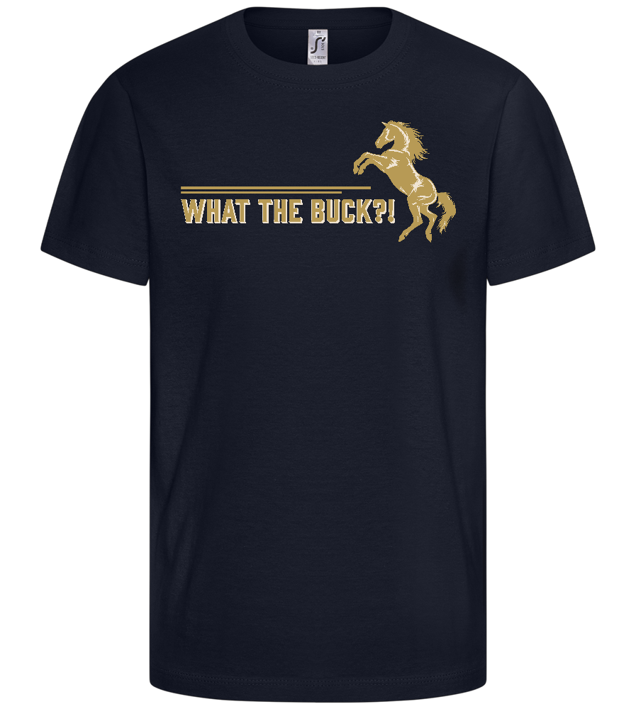 What The Buck Design - Comfort kids fitted t-shirt_FRENCH NAVY_front