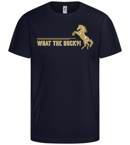 What The Buck Design - Comfort kids fitted t-shirt_FRENCH NAVY_front