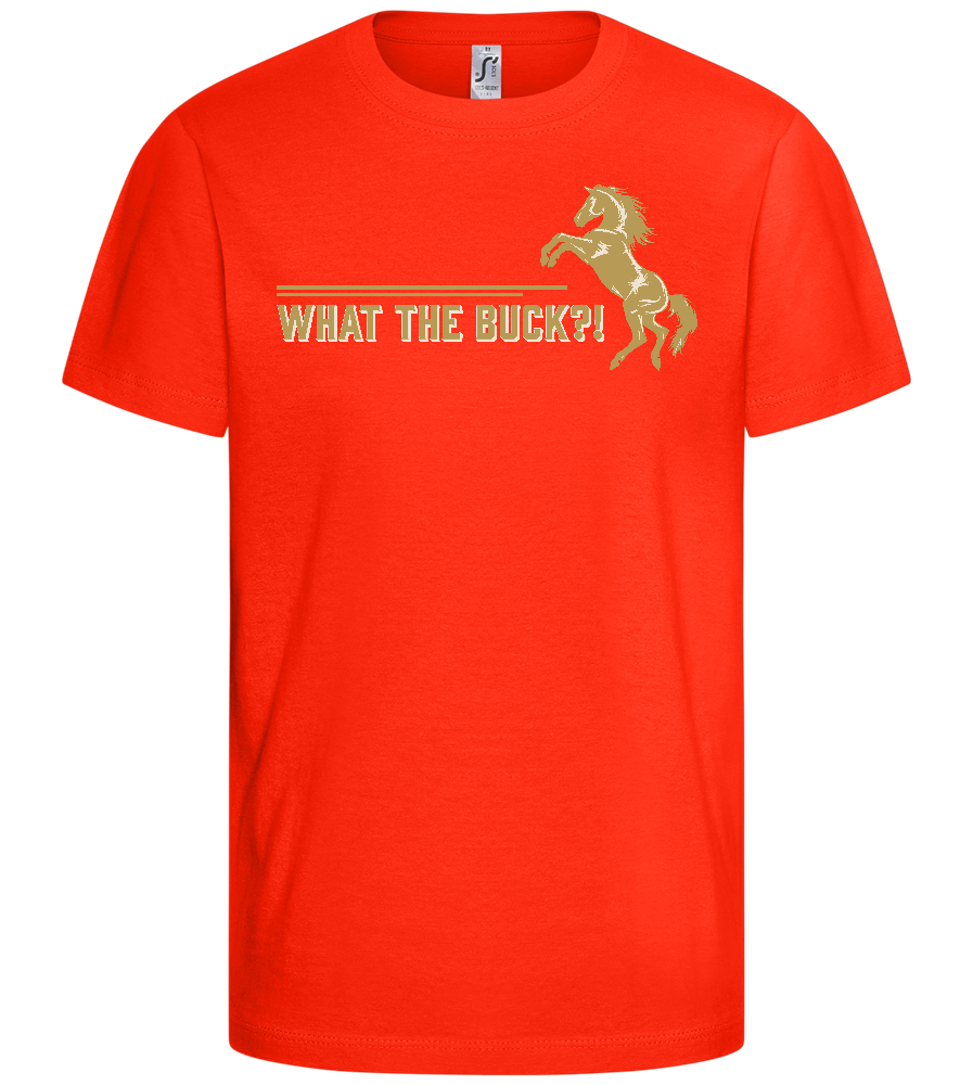 What The Buck Design - Comfort kids fitted t-shirt_RED_front