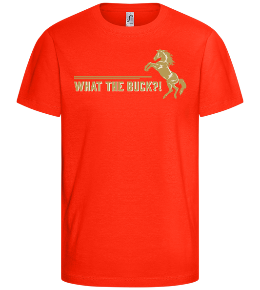 What The Buck Design - Comfort kids fitted t-shirt_RED_front