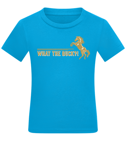 What The Buck Design - Comfort kids fitted t-shirt_TURQUOISE_front