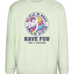 Believe in Magic Unicorn Design - Comfort Essential Unisex Sweater_CREAMY GREEN_front