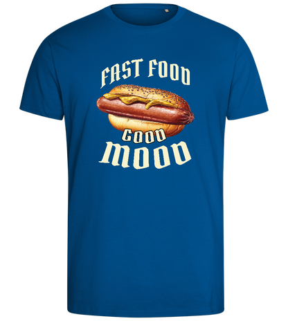 Fast Food Good Mood Design - Comfort men's fitted t-shirt_ROYAL_front