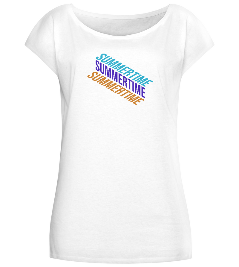 Summertime Design - Comfort long t-shirt_WHITE_front