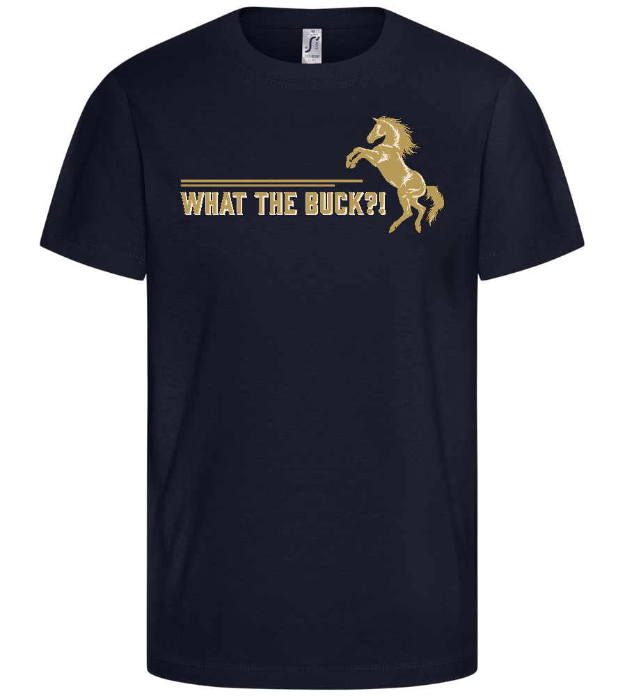 What The Buck Design - Basic kids t-shirt_FRENCH NAVY_front