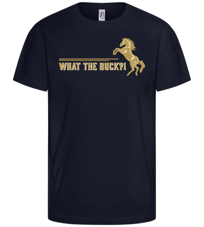 What The Buck Design - Basic kids t-shirt_FRENCH NAVY_front