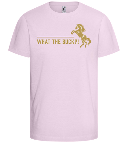 What The Buck Design - Basic kids t-shirt_LIGHT PINK_front