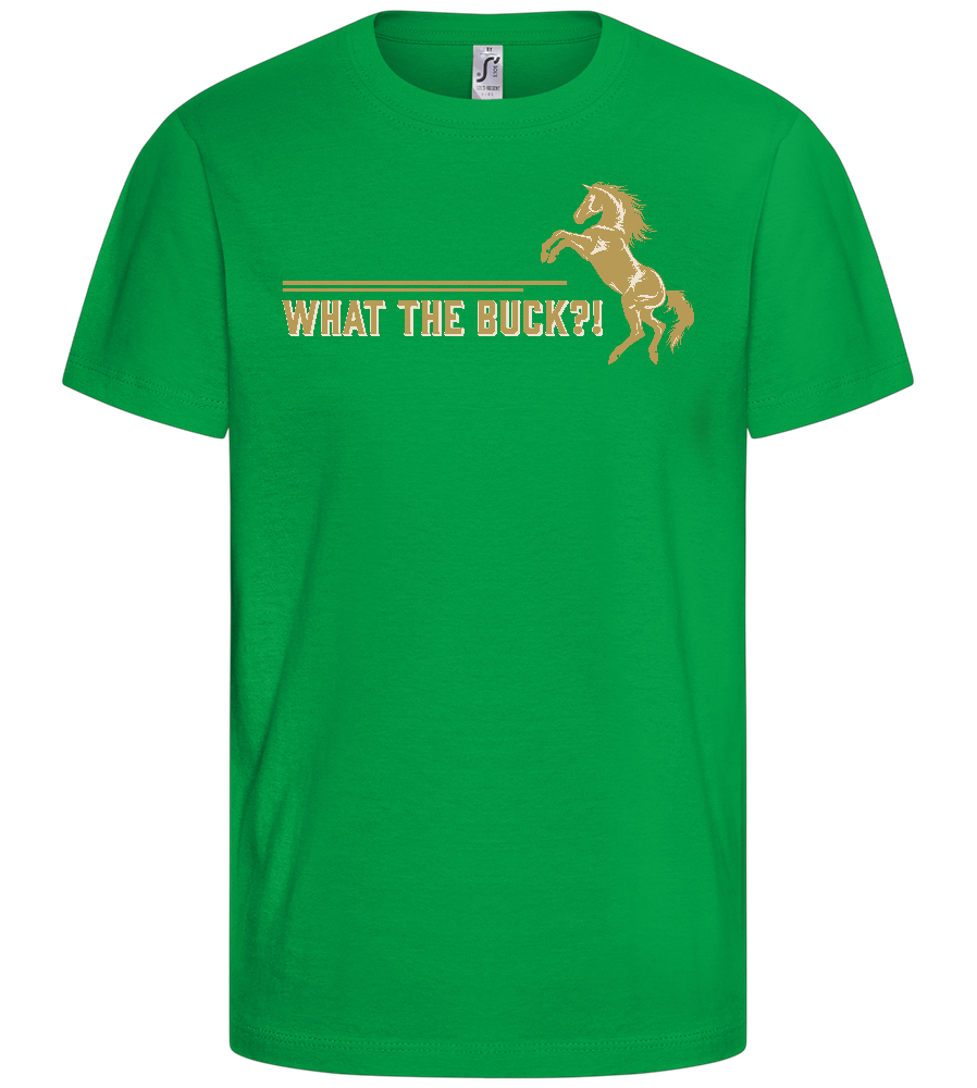 What The Buck Design - Basic kids t-shirt_MEADOW GREEN_front