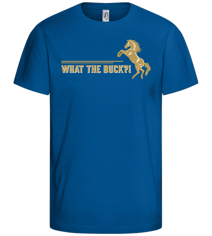 What The Buck Design - Basic kids t-shirt_ROYAL_front