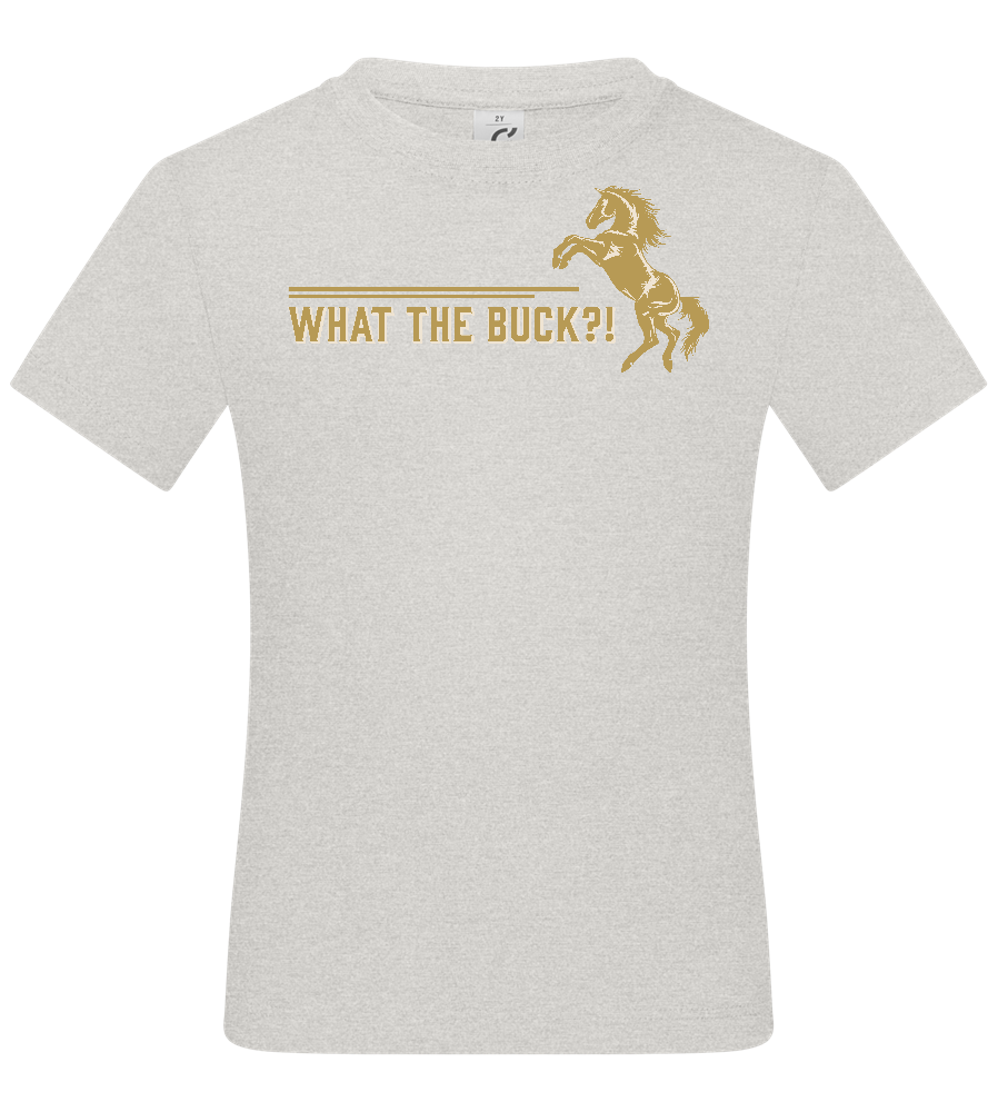 What The Buck Design - Basic kids t-shirt_VIBRANT WHITE_front