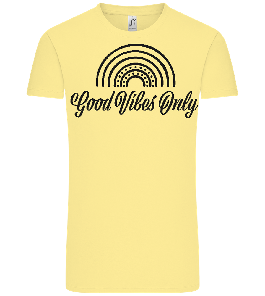 Good Vibes Only Design - Comfort Unisex T-Shirt_AMARELO CLARO_front