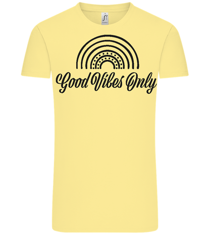 Good Vibes Only Design - Comfort Unisex T-Shirt_AMARELO CLARO_front