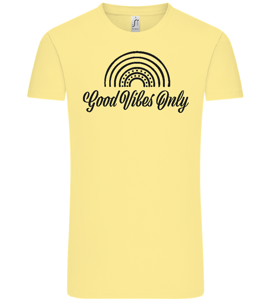 Good Vibes Only Design - Comfort Unisex T-Shirt_AMARELO CLARO_front