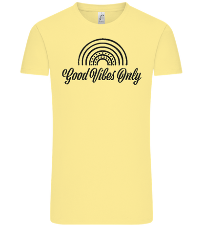 Good Vibes Only Design - Comfort Unisex T-Shirt_AMARELO CLARO_front