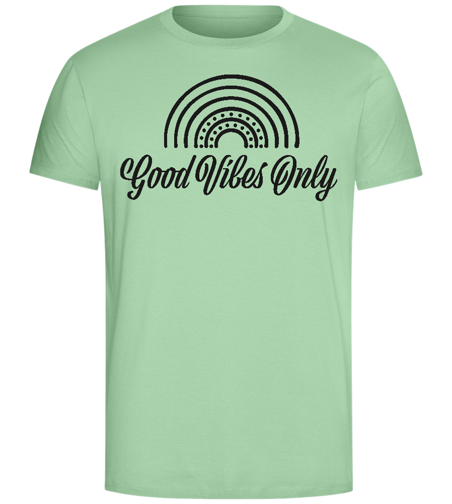 Good Vibes Only Design - Comfort Unisex T-Shirt_ICE GREEN_front