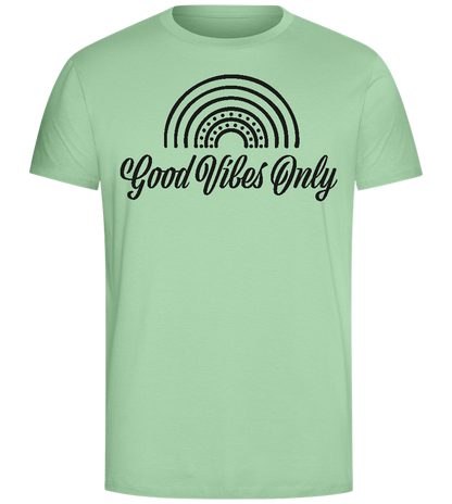 Good Vibes Only Design - Comfort Unisex T-Shirt_ICE GREEN_front