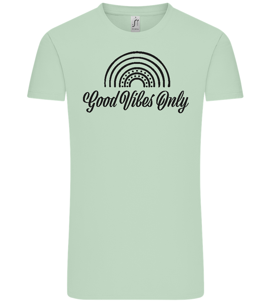 Good Vibes Only Design - Comfort Unisex T-Shirt_ICE GREEN_front