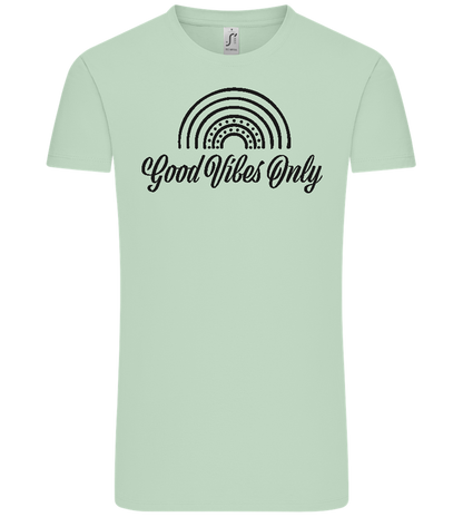 Good Vibes Only Design - Comfort Unisex T-Shirt_ICE GREEN_front