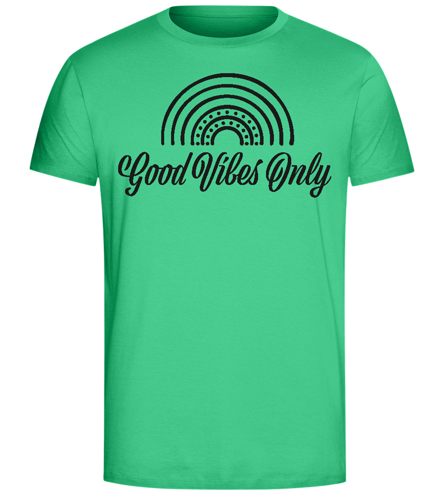 Good Vibes Only Design - Comfort Unisex T-Shirt_SPRING GREEN_front