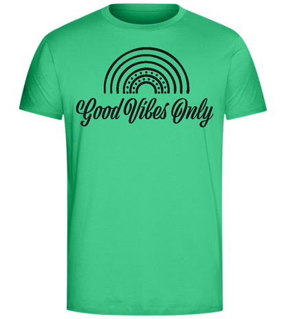 Good Vibes Only Design - Comfort Unisex T-Shirt_SPRING GREEN_front