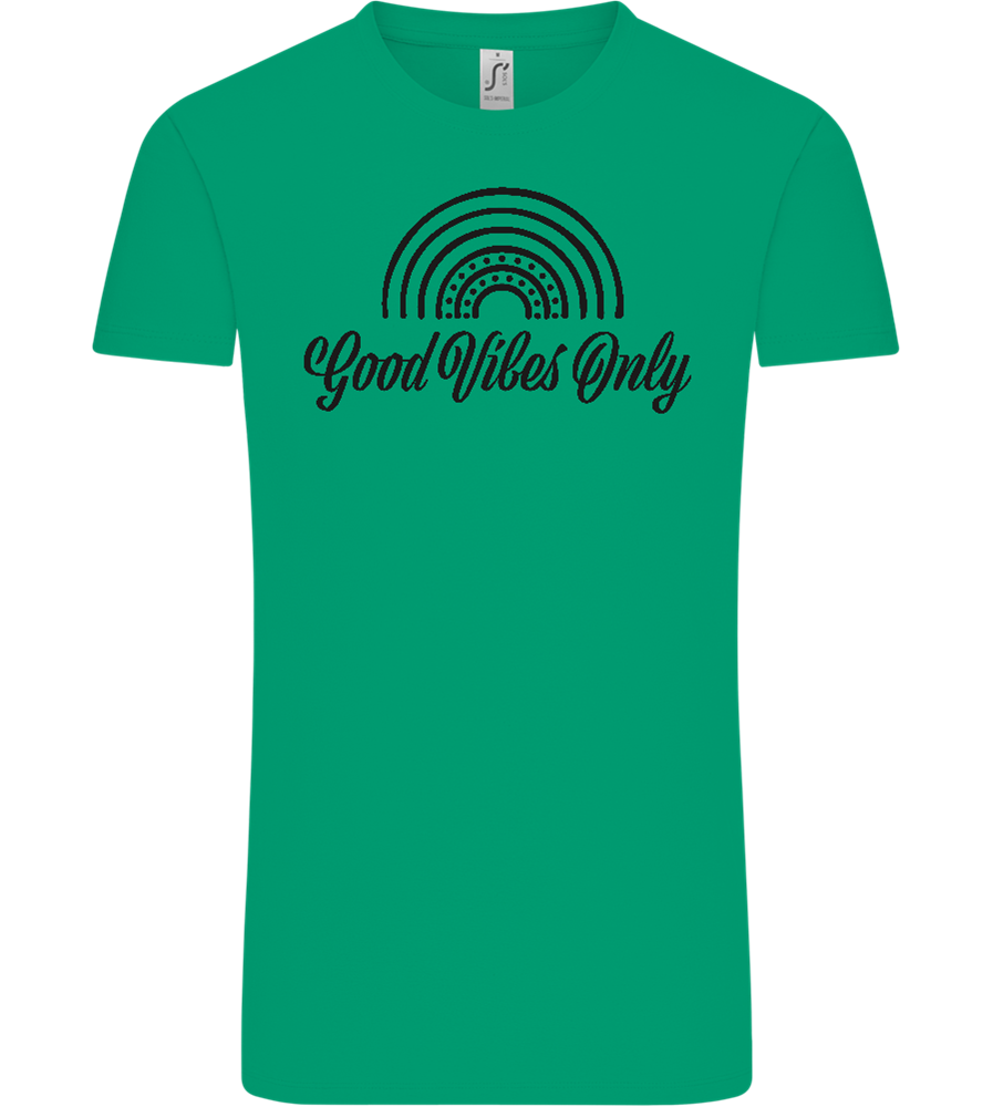 Good Vibes Only Design - Comfort Unisex T-Shirt_SPRING GREEN_front