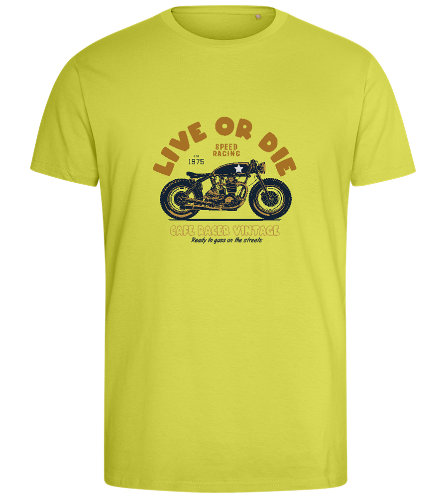 Cafe Racer Motor Design - Comfort men's fitted t-shirt_GREEN APPLE_front