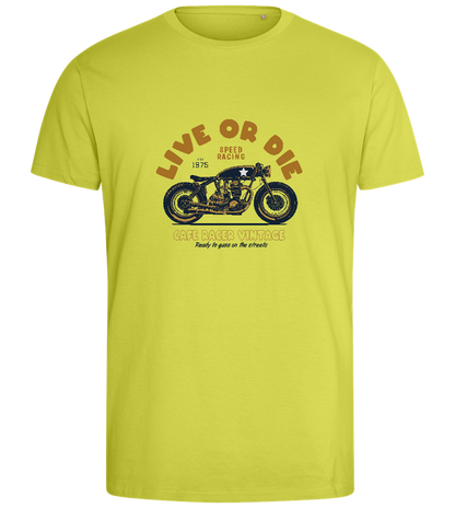 Cafe Racer Motor Design - Comfort men's fitted t-shirt_GREEN APPLE_front