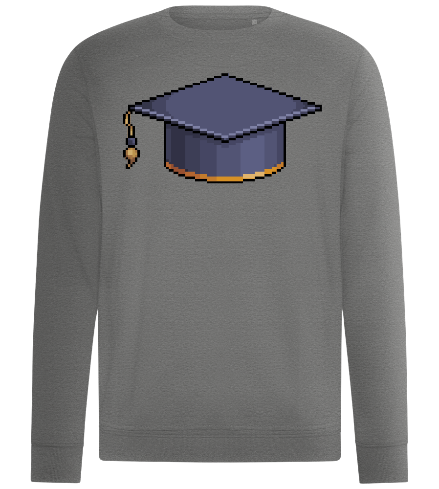 Pixel Graduation Cap Design - Comfort unisex sweater_ORION GREY II_front