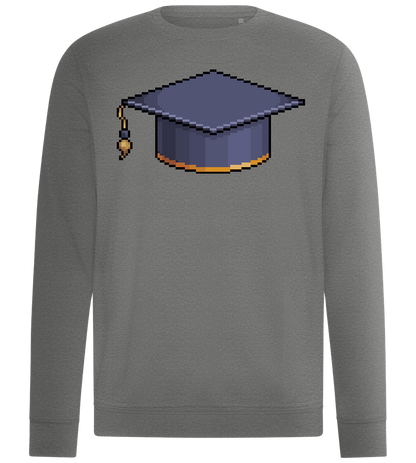 Pixel Graduation Cap Design - Comfort unisex sweater_ORION GREY II_front