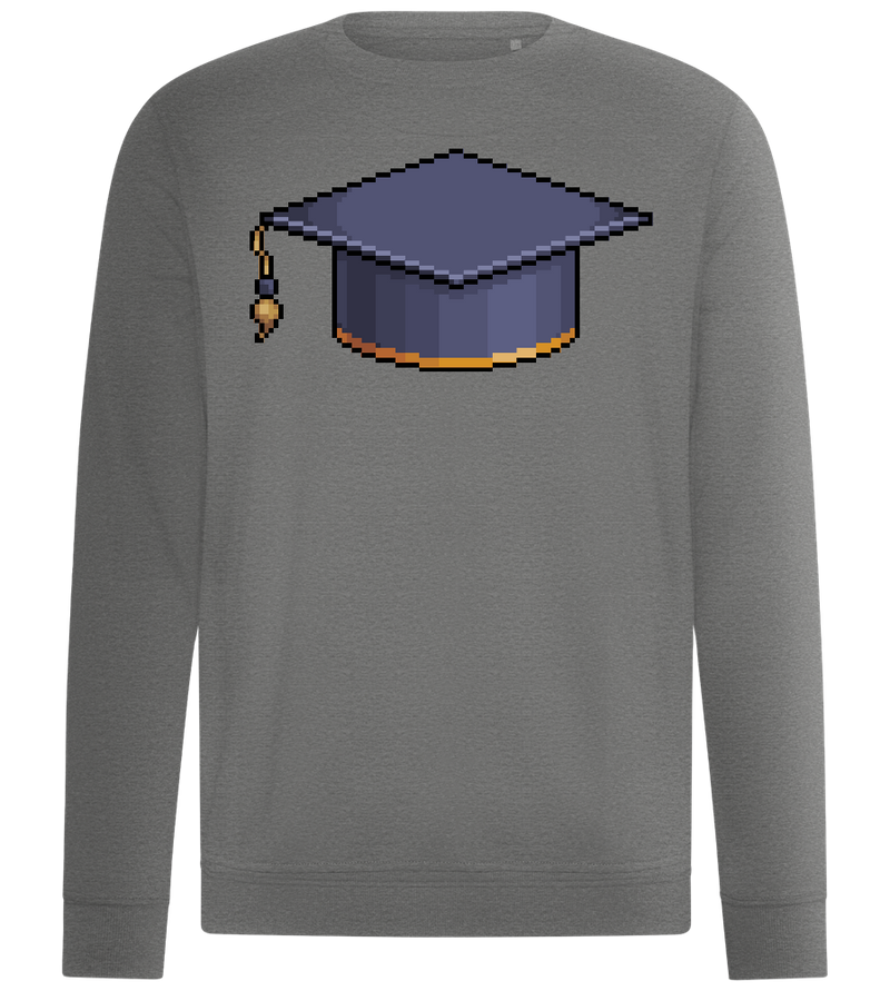 Pixel Graduation Cap Design - Comfort unisex sweater_ORION GREY II_front