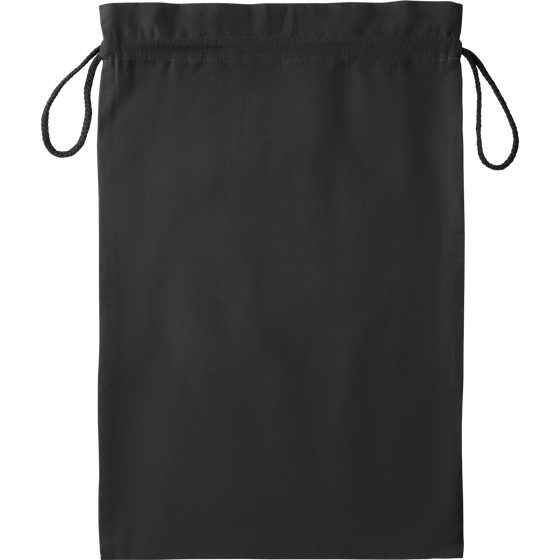 Large Cotton Draw Cord Bag (Black)_BLACK_front