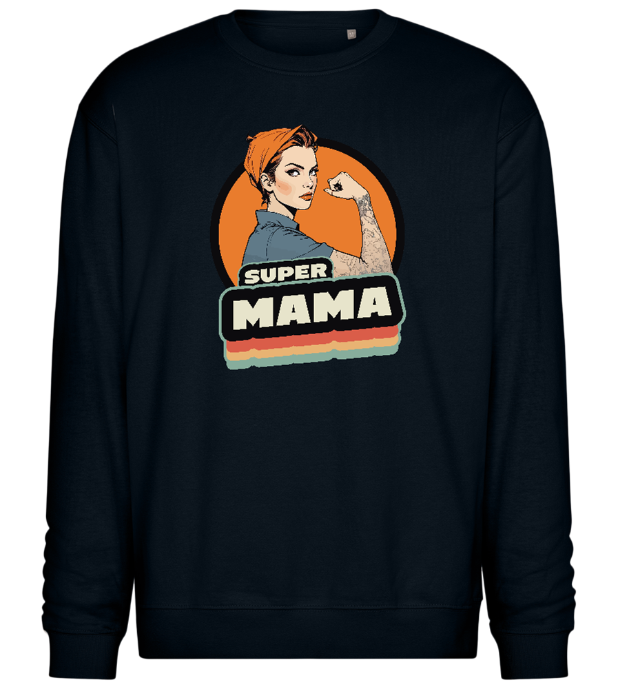 Super Mama Design - Comfort Essential Unisex Sweater_BLACK_front