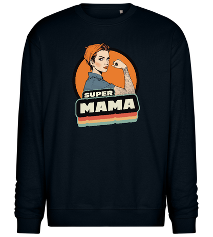 Super Mama Design - Comfort Essential Unisex Sweater_BLACK_front