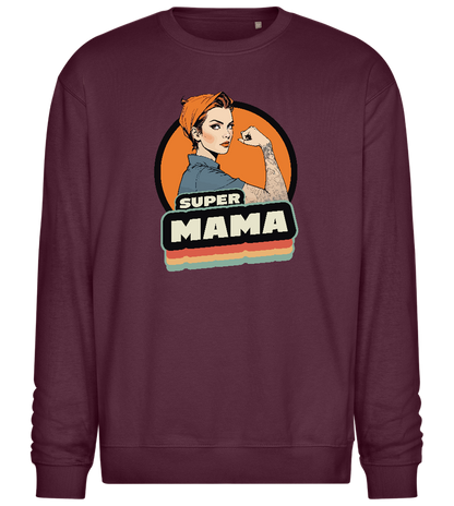 Super Mama Design - Comfort Essential Unisex Sweater_BORDEAUX_front