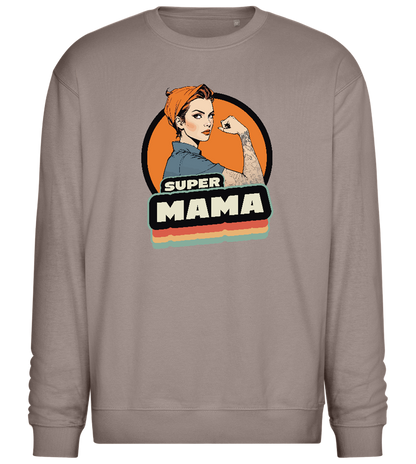 Super Mama Design - Comfort Essential Unisex Sweater_CHARCOAL CHIN_front