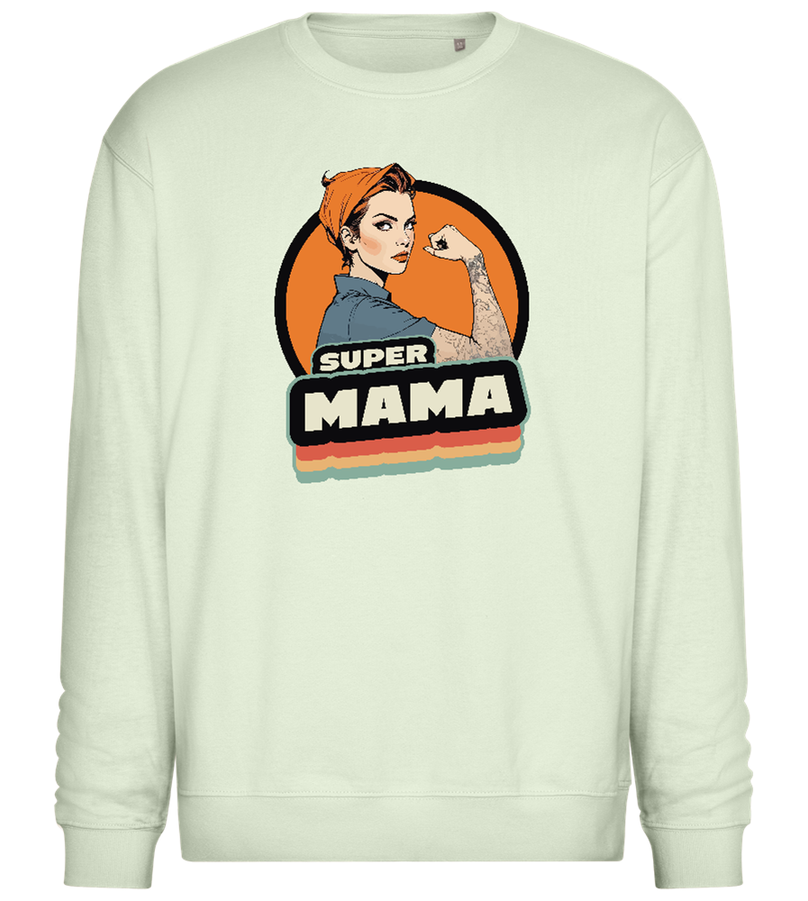 Super Mama Design - Comfort Essential Unisex Sweater_CREAMY GREEN_front