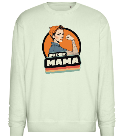 Super Mama Design - Comfort Essential Unisex Sweater_CREAMY GREEN_front