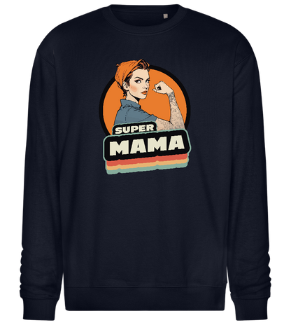 Super Mama Design - Comfort Essential Unisex Sweater_FRENCH NAVY_front