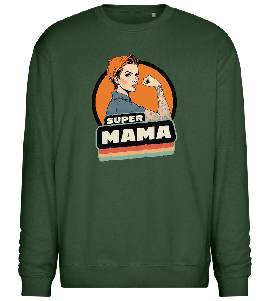 Super Mama Design - Comfort Essential Unisex Sweater_GREEN BOTTLE_front